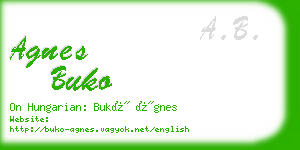 agnes buko business card